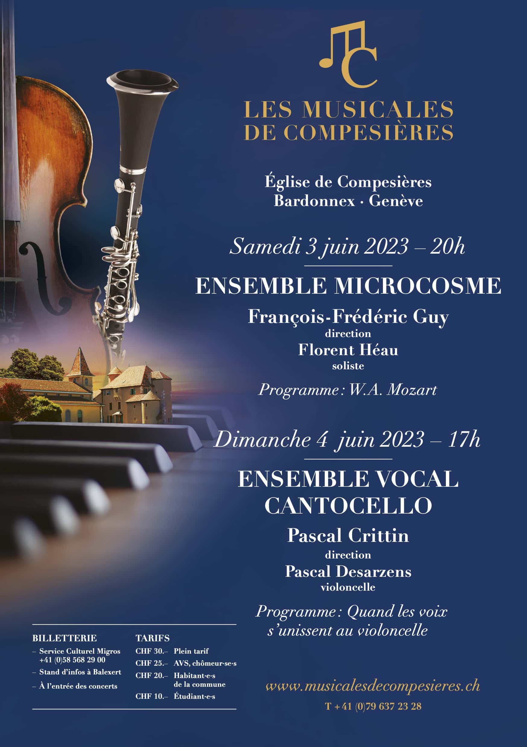 Concert musique classique Genève été 2023